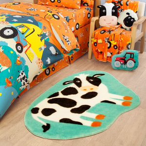 Cow 80cm x 125cm Faux Rabbit Rug