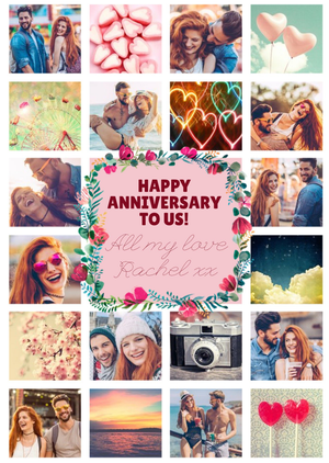 Moonpig Multiple Photo Upload Happy Anniversary To Us Card
