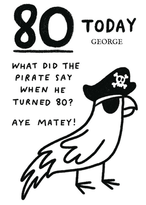 Moonpig Humorous 80th Birthday Card