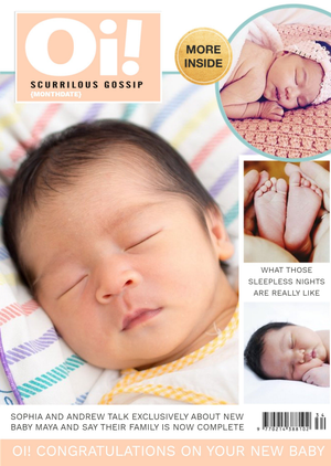 Moonpig New Baby Congratulations Spoof Magazine Photo Upload Card