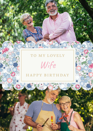 Cath Kidston To My Lovely Wife Photo Upload Birthday Card