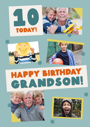 Moonpig Grandson's Photo Upload Birthday Card