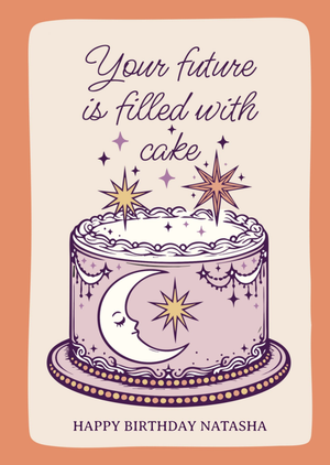 Moonpig Your Future Is Filled With Cake Happy Birthday Card