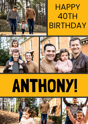 Moonpig Personalised 40th Birthday Card