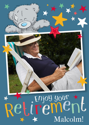 Tiny Tatty Teddy Tatty Teddy Cute Happy Retirement Photo Upload Card