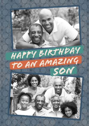 The V&a V&a Fashion And Textiles Collection To An Amazing Son Photo Birthday Card