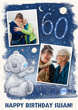 Me To You Tatty Teddy Age 60 Photo Upload Birthday Card