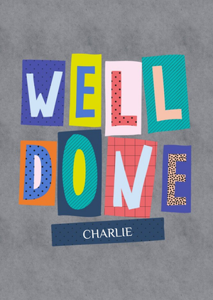 Moonpig Word Up Personalised Well Done Card