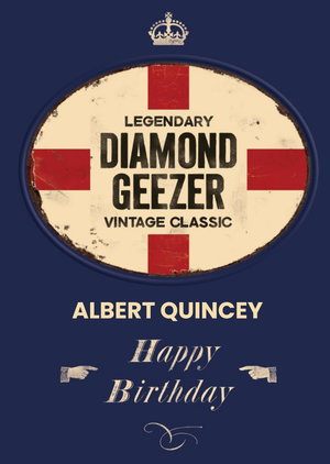 Moonpig Englands Diamond Geezer Personalised Name Card