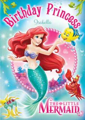 Disney Princesses Disney Princess Ariel Personalised Happy Birthday Card
