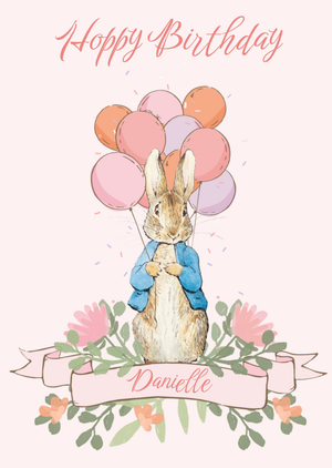 Beatrix Potter Peter Rabbit Hoppy Birthday Card