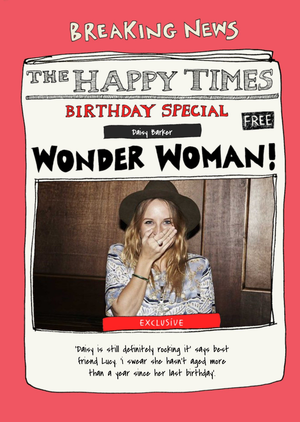 Moonpig Spoof Newspaper Birthday Card Birthday Special Woman