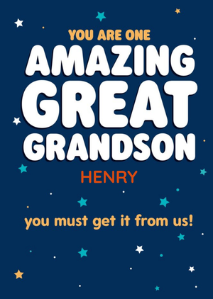 Moonpig Amazing Great Grandson Birthday Card