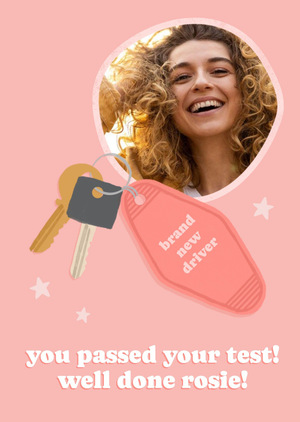 Moonpig Illustration Of A Set Of Car Keys Photo Upload Congratulations Card