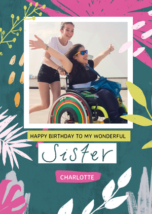 Moonpig Wonderful Sister Photo Upload Birthday Card