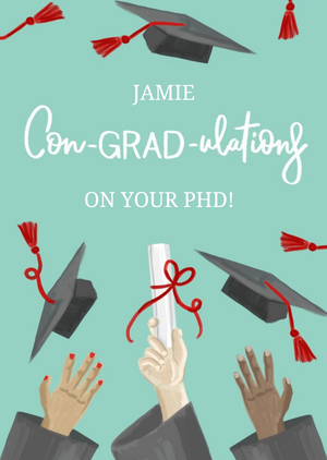 Moonpig Okey Dokey Design Illustrated Hats Graduation Card