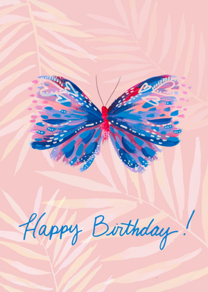 Moonpig Happy Birthday Butterfly Card
