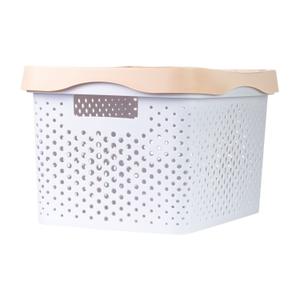Cesta Alta de Ordenación Rectangular con Tapa Zest 7house