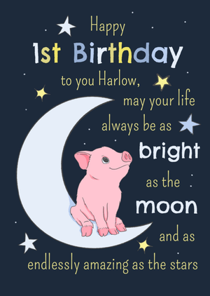 Moonpig Exclusive Happy 1st Birthday Card