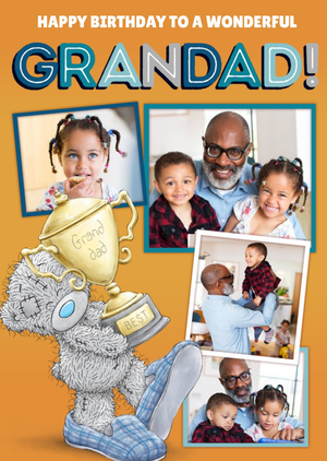 Me To You Tatty Teddy Happy Birthday To A Wonderful Grandad Photo Upload Card