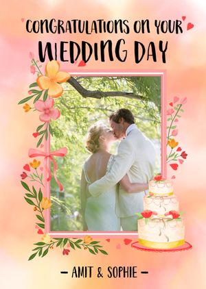 Moonpig Congratulations On Your Wedding Day Photo Uplaod Card