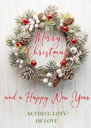 Moonpig Designers Festive Christmas Wreath Greetings Christmas And New Year Card