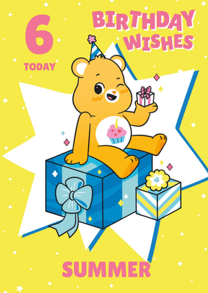 Moonpig Care Bears 6 Today Birthday Wishes Illustrated Birthday Card