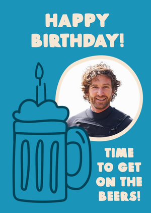 Moonpig Beyond Words Birthday Funny Beers Photo Upload Australia Card