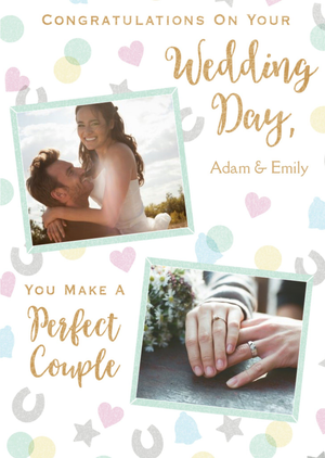 Moonpig Designers Congratulations, Make The Perfect Couple Photo Upload Wedding Day Card