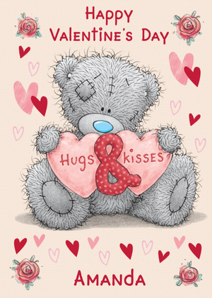Me To You Tatty Teddy Hugs And Kisses Valentine's Day Card