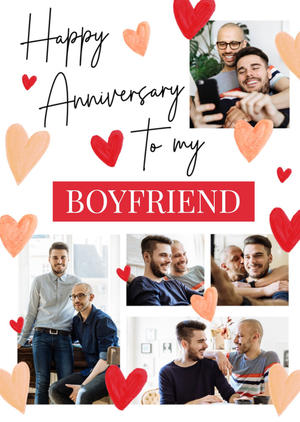 Moonpig To My Boyfriend Photo Upload Anniversary Card