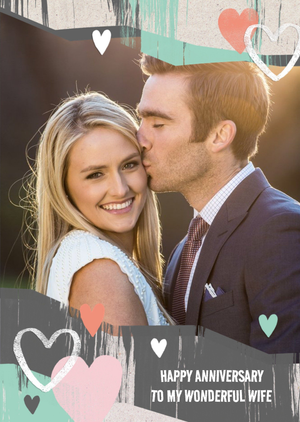 Moonpig Paper Love Happy Anniversary Photo Upload Card