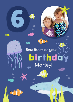Moonpig Best Fishes On Your Birthday Photo Upload Card
