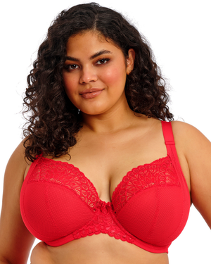 Elomi Tiernie Underwire Plunge Stretch Bra - Red