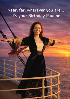 The London Studio Wherever You Are It's Your Birthday Face Swap Card