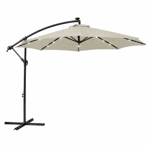 Neo Green Outdoor Freestanding Parasol with Led Lights 3 Metre