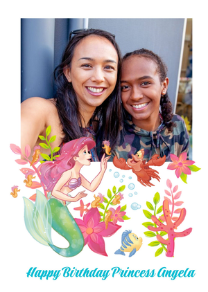 Disney Princesses Disney Princess The Little Mermaid Photo Upload Birthday Card