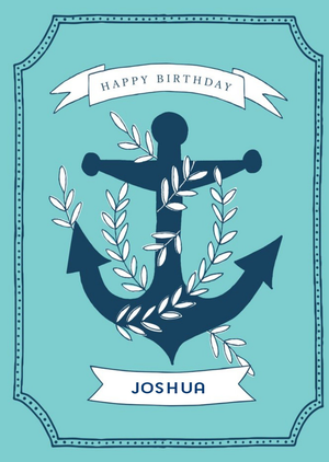 Moonpig Personalised Birthday Card - Anchor