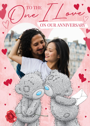 Me To You Tatty Teddy Photo Upload On Our Anniversary Card