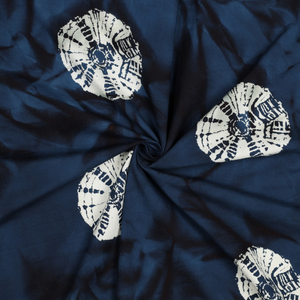 Tissu coton batik Solyne - Bleu marine
