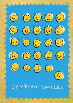 Moonpig Bright Smiley Face Sending Smiles Card