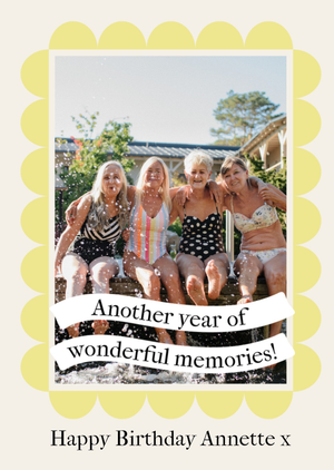 Moonpig Another Year Of Wonderful Memories Photo Upload Birthday Card