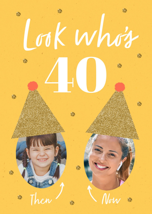 Moonpig Look Who's 40 Photo Upload Birthday Card