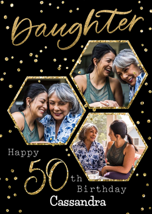 Moonpig Daughter's 50th Photo Upload Birthday Card