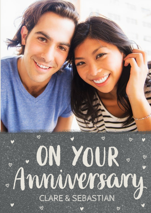 Moonpig Sweet Sentiments On Your Anniversary Photo Upload Card