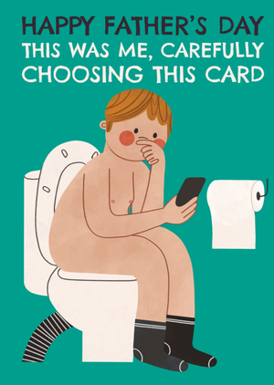 Moonpig Cheeky Toilet Humour Illustrated Father's Day Card