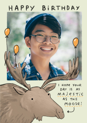Moonpig Felt Studios Cute Majestic Moose Card