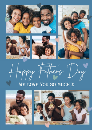 Moonpig Happy Father's Day Photo Upload Blue Card