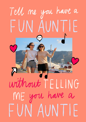 Moonpig Fun Auntie Photo Upload Birthday Card