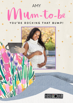 Moonpig Editable Illustrative Mum-To-Be Card